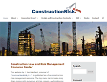 Tablet Screenshot of constructionrisk.com